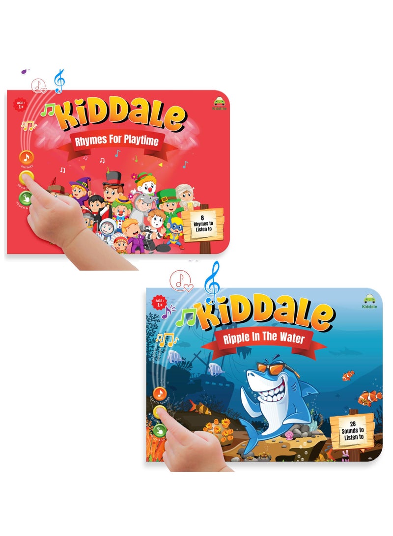 Bundle of 2 Musical Rhymes Books |16 Aquatic Animal and 8 Classical Nursery Rhymes | 28 Sounds Each | Interactive Touch and Play Sound Books | Ideal Gift for 1-3 Years | Sing-Along Collection
