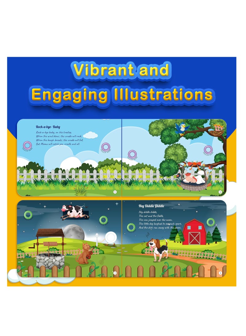 Bundle of 2 Musical Rhymes Books |16 Aquatic Animal and 8 Classical Nursery Rhymes | 28 Sounds Each | Interactive Touch and Play Sound Books | Ideal Gift for 1-3 Years | Sing-Along Collection