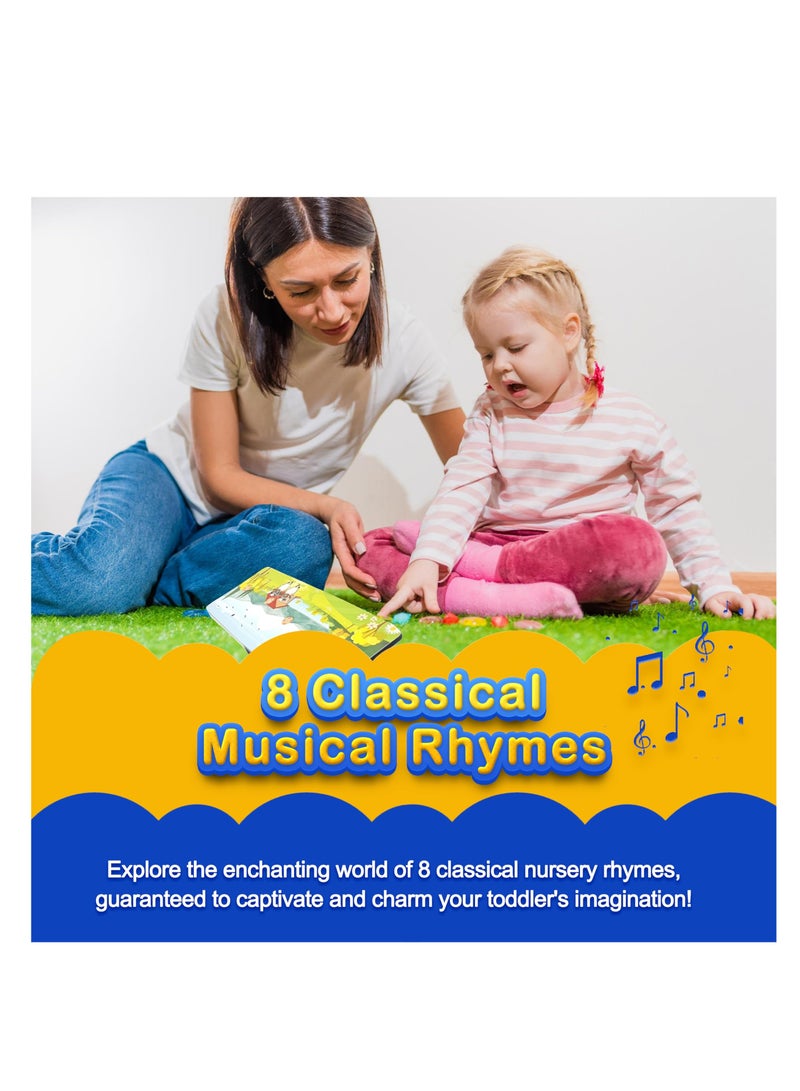 Pack of 2 Musical Rhymes Book| 8 Classical and 16 Bird Nursery Rhymes|28 Sounds each |Interactive Touch n Play Sound Book|Best Gift with Musical Learning for 1-3 Years|Sing Along Books