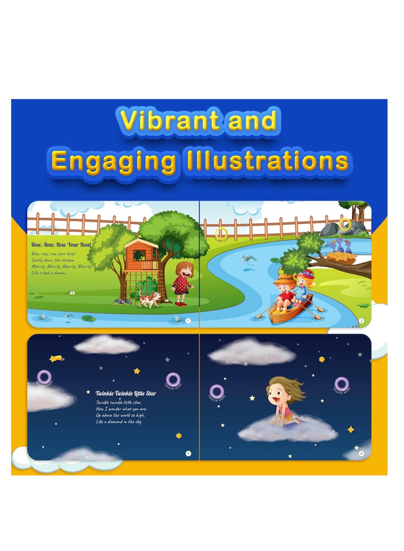 Pack of 2 Musical Rhymes Book| 8 Classical and 16 Bird Nursery Rhymes|28 Sounds each |Interactive Touch n Play Sound Book|Best Gift with Musical Learning for 1-3 Years|Sing Along Books