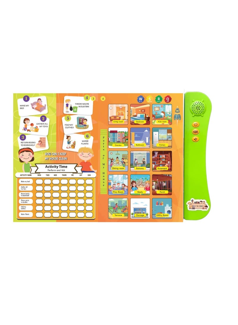 Pack of 3 Musical Interactive Children Sound Books: ABC, Trip to Zoo & Home to Neighbourhood|Ideal Gift for Toddler|E Learning Book|Smart Intelligent Activity Books|Nursery Rhymes|Talking Book