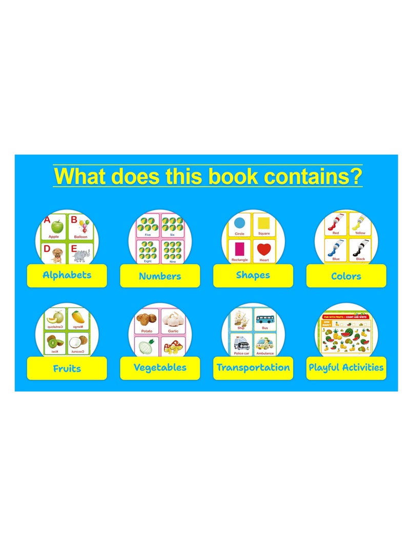Pack of 3 Musical Interactive Children Sound Books: ABC, Trip to Zoo & Home to Neighbourhood|Ideal Gift for Toddler|E Learning Book|Smart Intelligent Activity Books|Nursery Rhymes|Talking Book