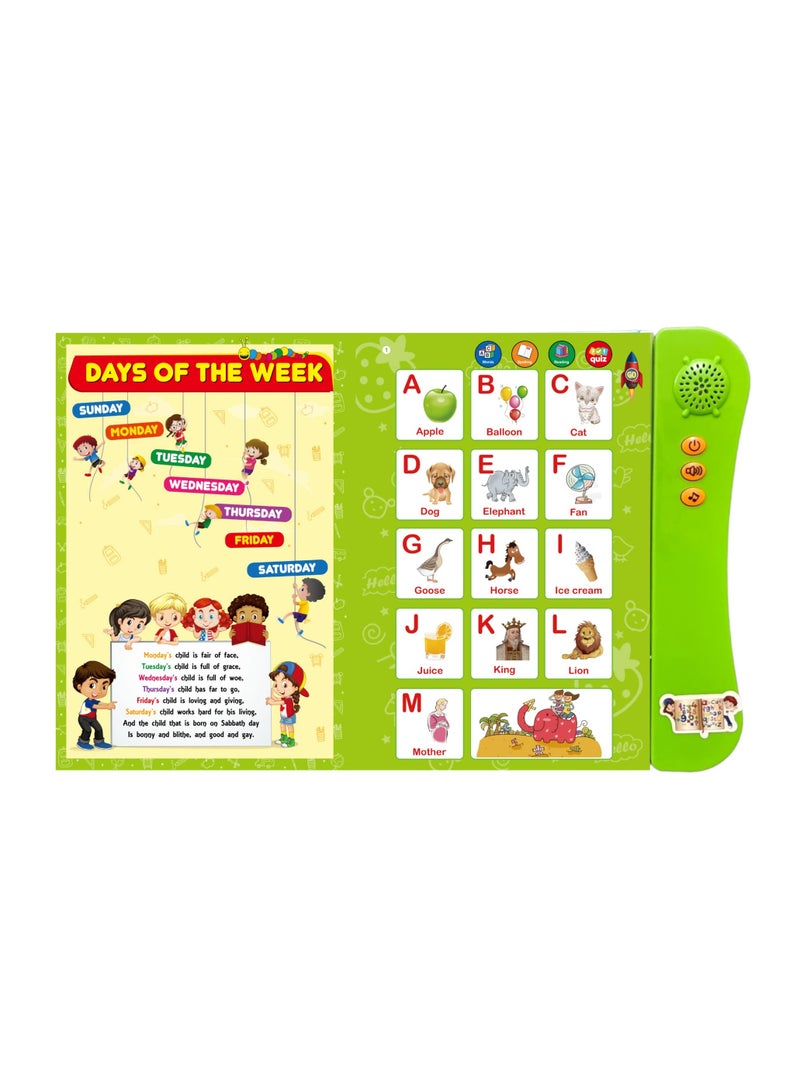 Pack of 3 Musical Interactive Children Sound Books: ABC, Trip to Zoo & Home to Neighbourhood|Ideal Gift for Toddler|E Learning Book|Smart Intelligent Activity Books|Nursery Rhymes|Talking Book