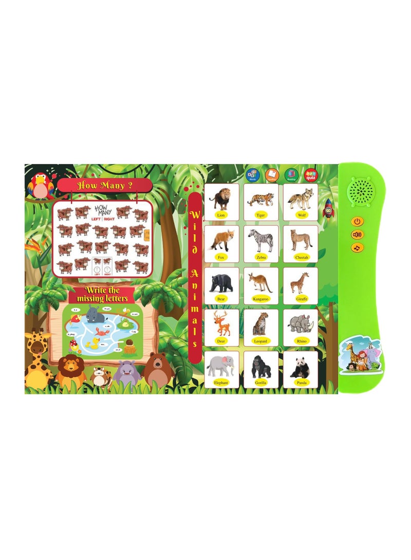 Pack of 3 Musical Interactive Children Sound Books: ABC, Trip to Zoo & Home to Neighbourhood|Ideal Gift for Toddler|E Learning Book|Smart Intelligent Activity Books|Nursery Rhymes|Talking Book
