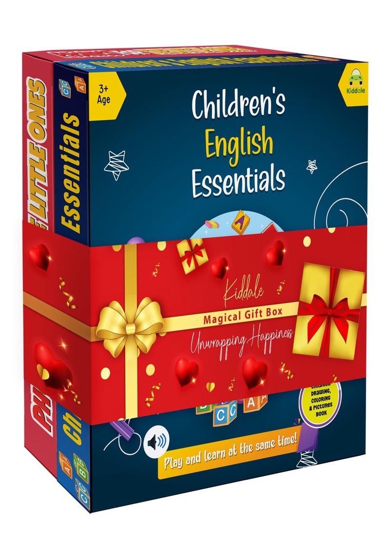 Pack of 2 Musical Interactive Children Sound Books:Phonics & English Essentials|Ideal Gift for 3+ Years Baby|E Learning Book|Smart Intelligent Activity Books|Nursery Rhymes|Talking Book