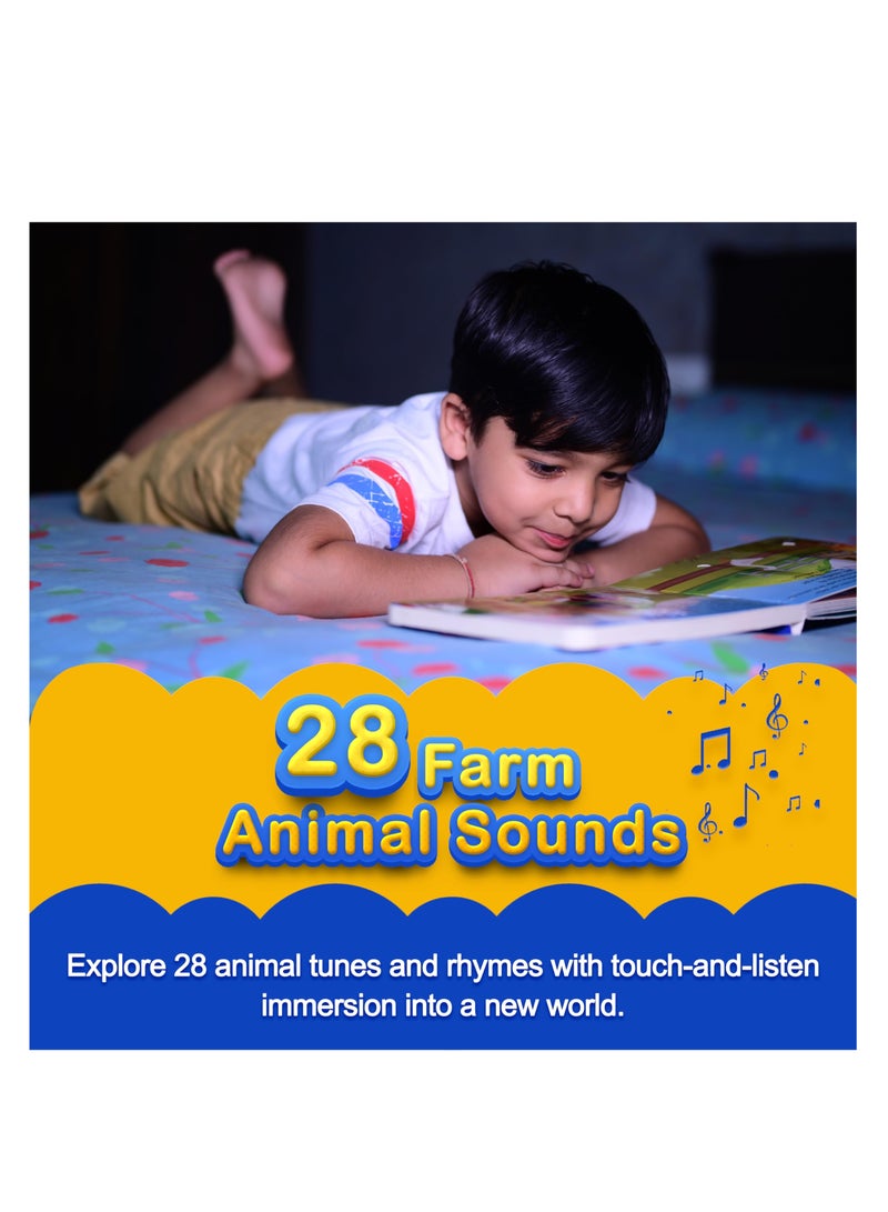 Pack of 3 Musical Rhymes Book| 8 Classical & 16 Farm & 16 Wild Animal Nursery Rhymes|28 Sounds each |Interactive Touch n Play Sound Book|Best Gift with Musical Learning for 1-3 Years|Sing Along Books