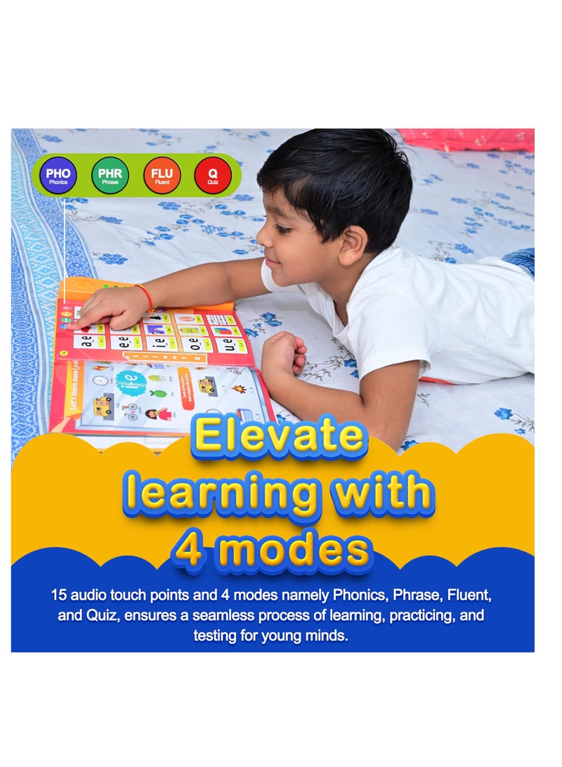 Pack of 3 Musical Interactive Children Sound Books:Phonics,Trip to Zoo,Home & Neighbourhood|Ideal Gift for Toddler|E Learning Book|Smart Intelligent Activity Books|Nursery Rhymes|Talking Book