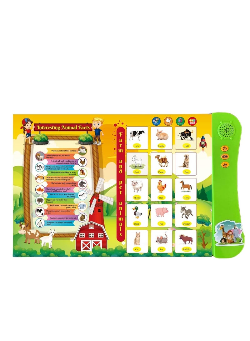 Interactive Musical Sound Books Pack of 2 ABCs 123 Learning and Trip to Zoo Ideal Gift for Kids 3+