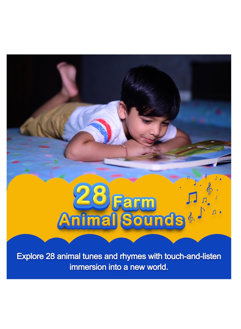 Pack of 2 Musical Farm Animals Nursery Rhymes and Aquatic Animals Rhymes Sound Book for 1+ Year Old|Interactive Touch n Play Sound Book|Learning & Education for 1-3 Years Old|Sing Along Books