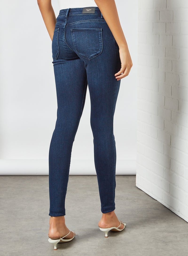 Skinny Fit Jeans Dark Blue