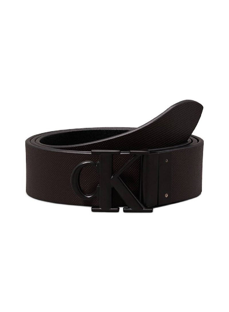 Men's Reversible Leather Belt - Leather, Black