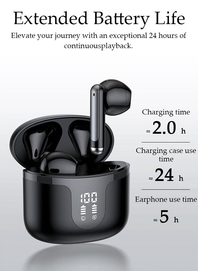 Wireless Earphones Bluetooth 5.3 in-Ear Wireless Earbuds Bluetooth Earbuds Touch Control, Charging Case With LED Power Display for Running Sport Gym