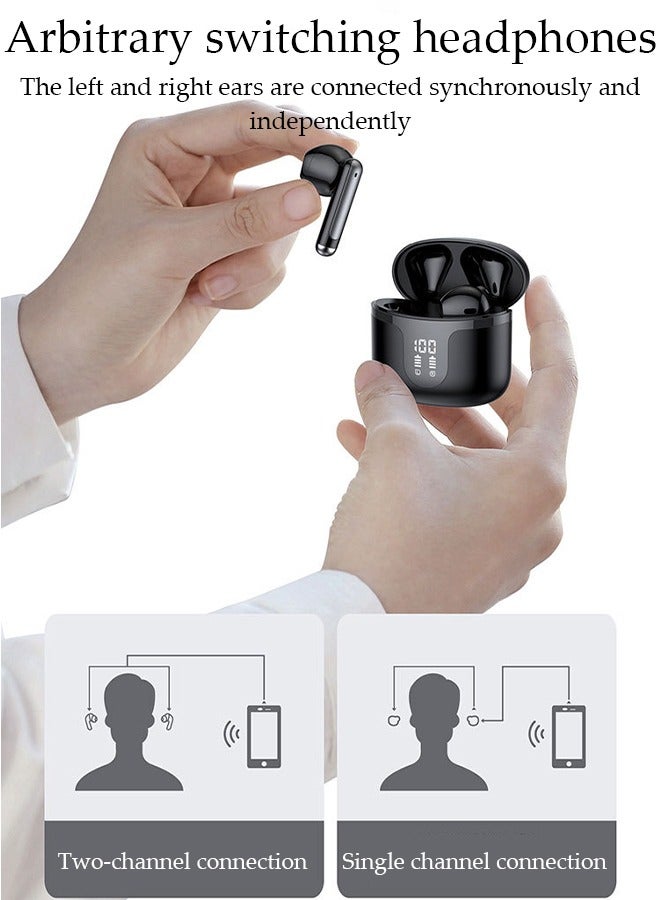 Wireless Earphones Bluetooth 5.3 in-Ear Wireless Earbuds Bluetooth Earbuds Touch Control, Charging Case With LED Power Display for Running Sport Gym