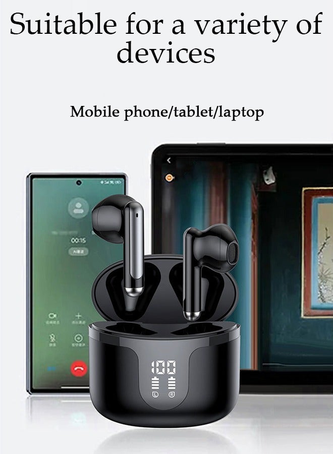 Wireless Earphones Bluetooth 5.3 in-Ear Wireless Earbuds Bluetooth Earbuds Touch Control, Charging Case With LED Power Display for Running Sport Gym