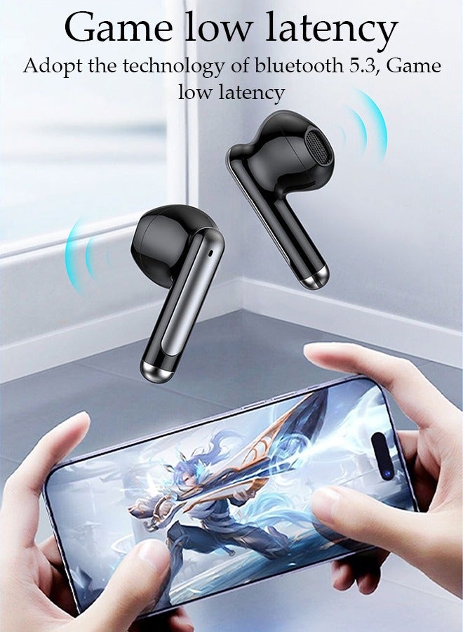 Wireless Earphones Bluetooth 5.3 in-Ear Wireless Earbuds Bluetooth Earbuds Touch Control, Charging Case With LED Power Display for Running Sport Gym