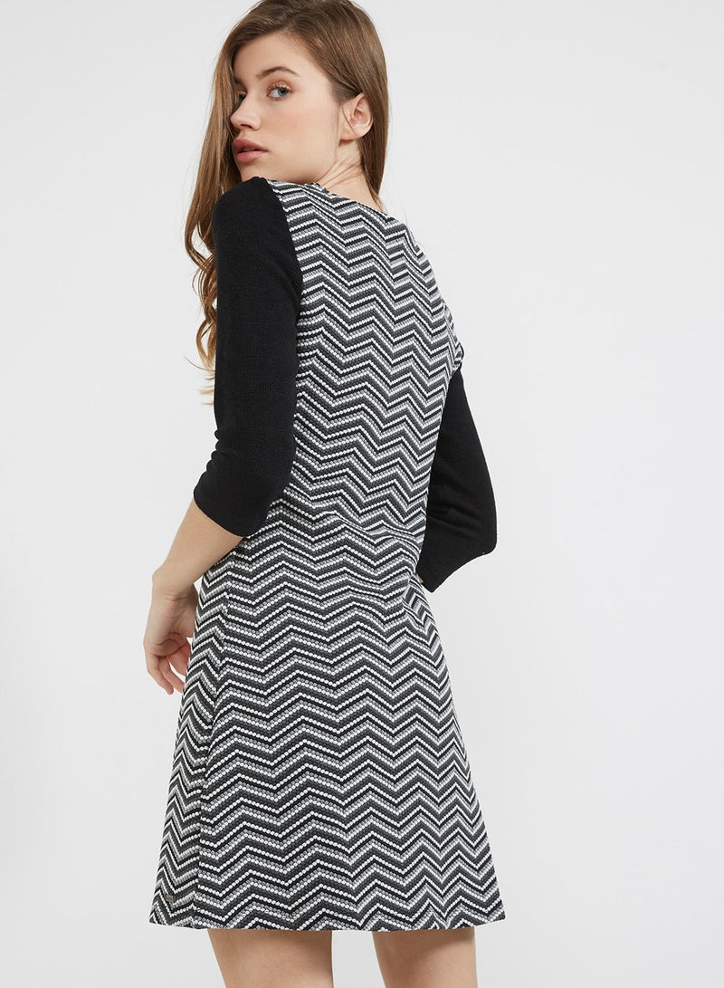 Flora Midi Dress Grey