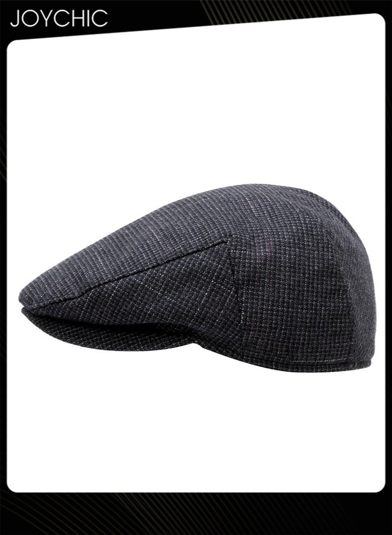 Men's Classic Winter Warm Flat Cap Light Square Design Beret Cap Adjustable Irish Cabbie Gatsby Hat Newsboy Cap Outdoor Hunting Hat One Size