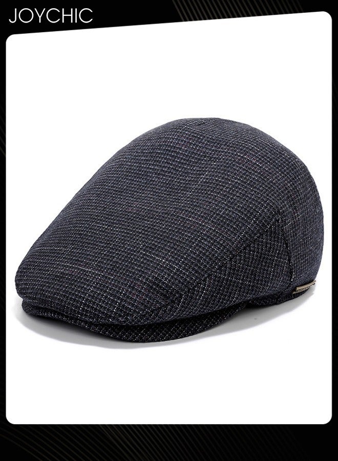 Men's Classic Winter Warm Flat Cap Light Square Design Beret Cap Adjustable Irish Cabbie Gatsby Hat Newsboy Cap Outdoor Hunting Hat One Size