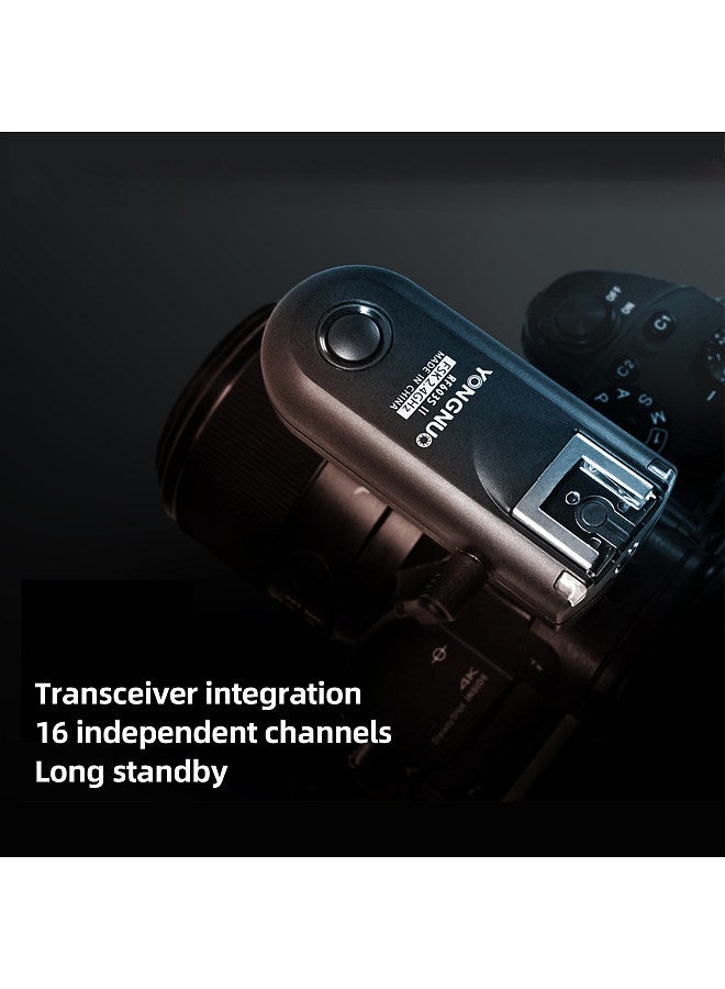 RF603II S2 2.4G Wireless Flash Trigger Transmitter 16 Channels 100M Transmission Range Replacement for Sony A9/A71II/A7R3/A7M3/A7S3/A7/A7R2/A7M2/A7S2/A7R/A7S/A7/A6500/A6300/A6400/A6000/A5100