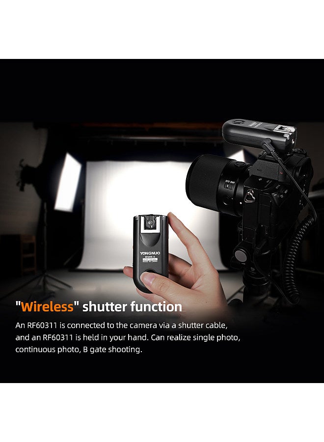 RF603II S2 2.4G Wireless Flash Trigger Transmitter 16 Channels 100M Transmission Range Replacement for Sony A9/A71II/A7R3/A7M3/A7S3/A7/A7R2/A7M2/A7S2/A7R/A7S/A7/A6500/A6300/A6400/A6000/A5100