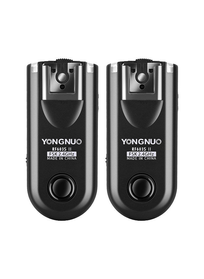 RF603II S2 2.4G Wireless Flash Trigger Transmitter 16 Channels 100M Transmission Range Replacement for Sony A9/A71II/A7R3/A7M3/A7S3/A7/A7R2/A7M2/A7S2/A7R/A7S/A7/A6500/A6300/A6400/A6000/A5100
