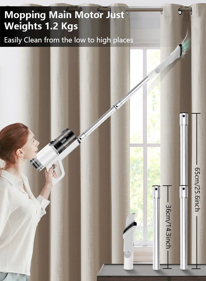 2 in 1 Wet and Dry Cord Vacuum Cleaner with Water Tank and Mop, 800W Motor Power，24000PA Suction 5M Corded Stick Vacuum Cleaner for Hard Floor/Carpet/Pet Hair（with Wall bracket hook)