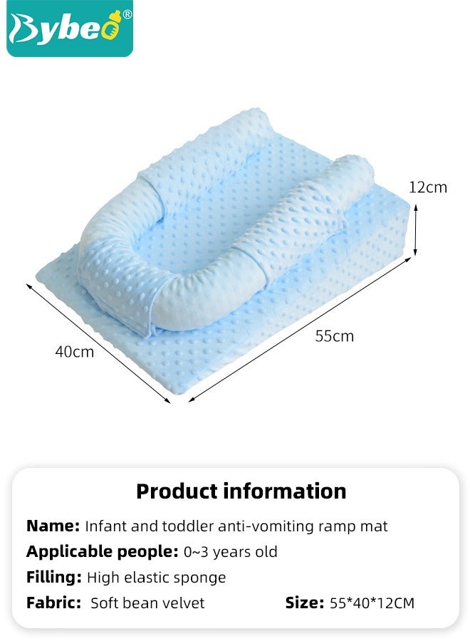 Baby Nursing Pillow for Breastfeeding, Infant Feeding Support Pillow, Baby Sleeping Nest, Throw up Prevention Slope Mat, Multifunctional Anti-Reflux Babies Lounger