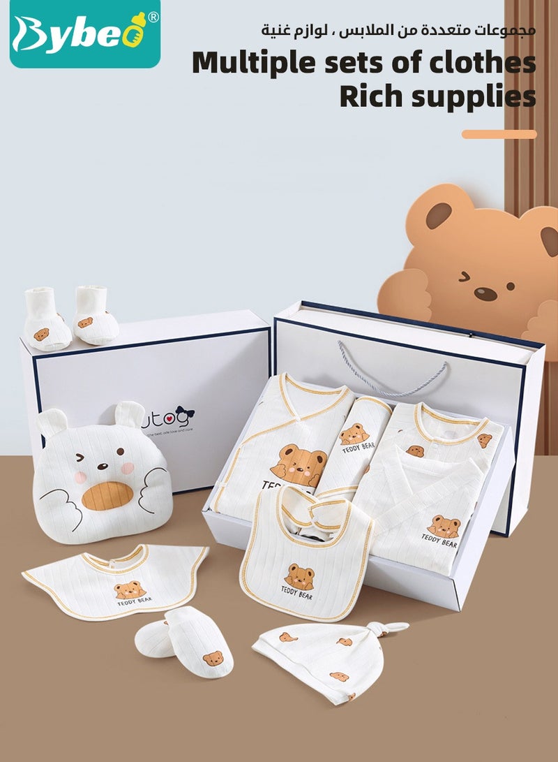 26PCS Newborn Baby Gifts Set, Newborn Layette Gift Set, Baby Clothes Accessories Set for Boys and Girls, Premium Cotton, Perfect Gift Box for Spring Summer Autumn Winter Four Seasons