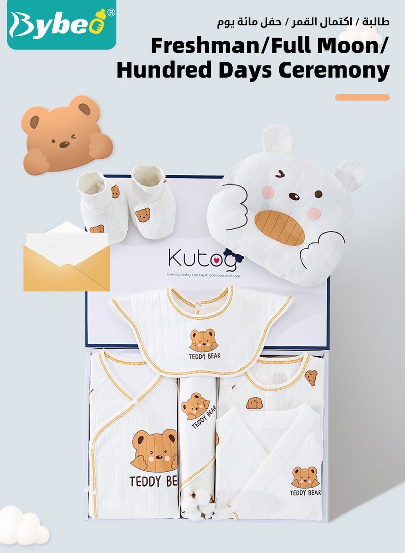 26PCS Newborn Baby Gifts Set, Newborn Layette Gift Set, Baby Clothes Accessories Set for Boys and Girls, Premium Cotton, Perfect Gift Box for Spring Summer Autumn Winter Four Seasons