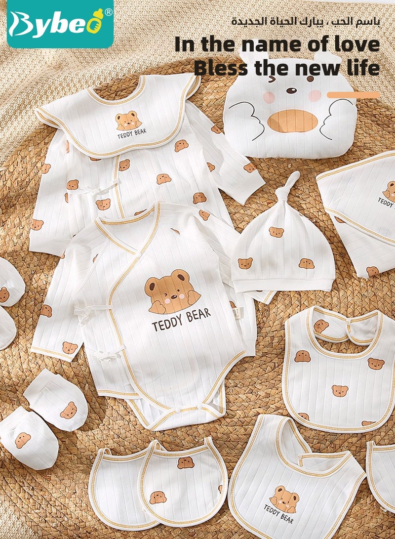 26PCS Newborn Baby Gifts Set, Newborn Layette Gift Set, Baby Clothes Accessories Set for Boys and Girls, Premium Cotton, Perfect Gift Box for Spring Summer Autumn Winter Four Seasons