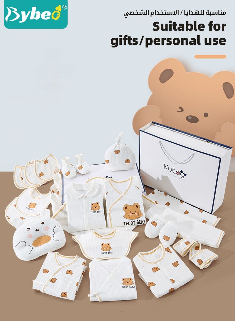 26PCS Newborn Baby Gifts Set, Newborn Layette Gift Set, Baby Clothes Accessories Set for Boys and Girls, Premium Cotton, Perfect Gift Box for Spring Summer Autumn Winter Four Seasons