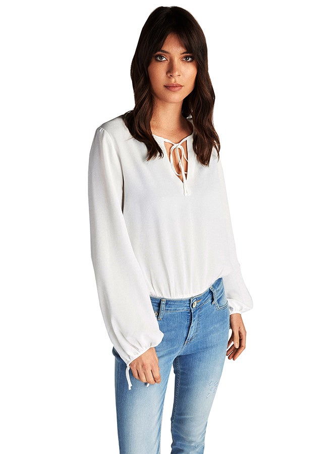 Long Sleeves Blouse White