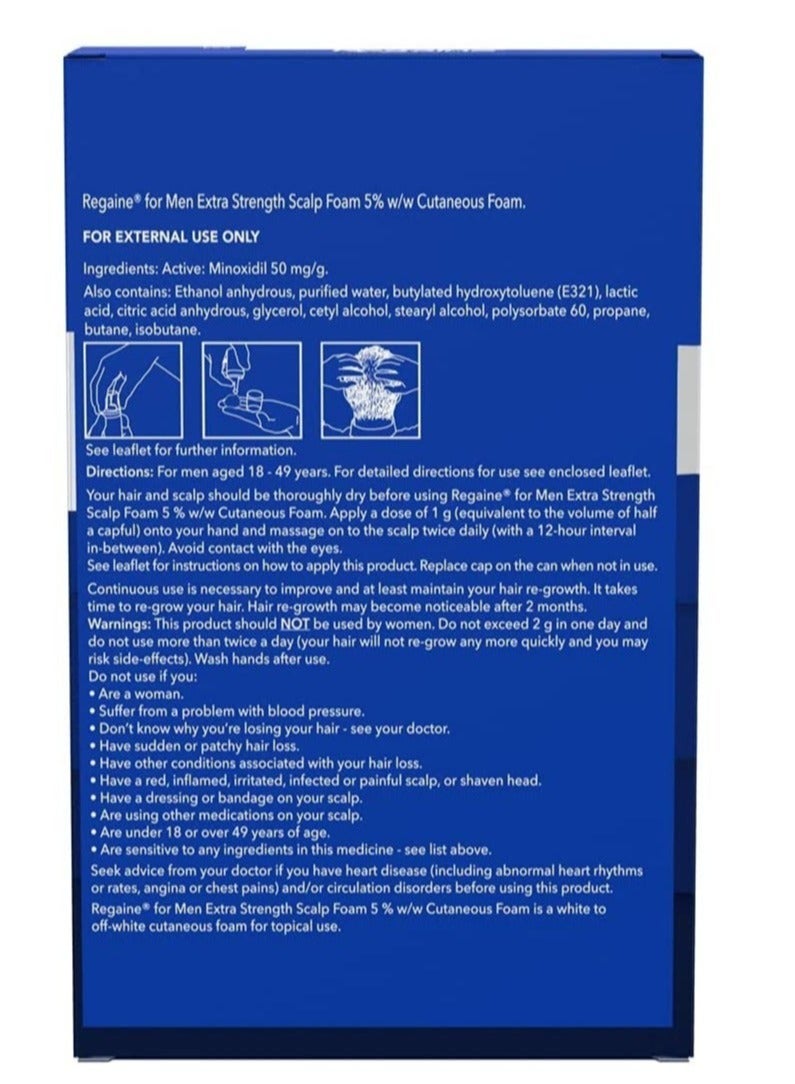 Regaine Minoxidil Foam 5% Pack of 3 x 73ml