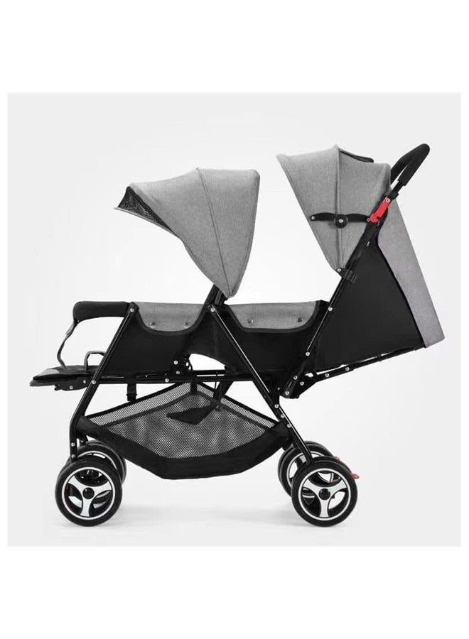 Double Twin Baby Stroller BasketFully Recylinable5 Point Seat BeltCushioned SeatNewborn Baby/Kids