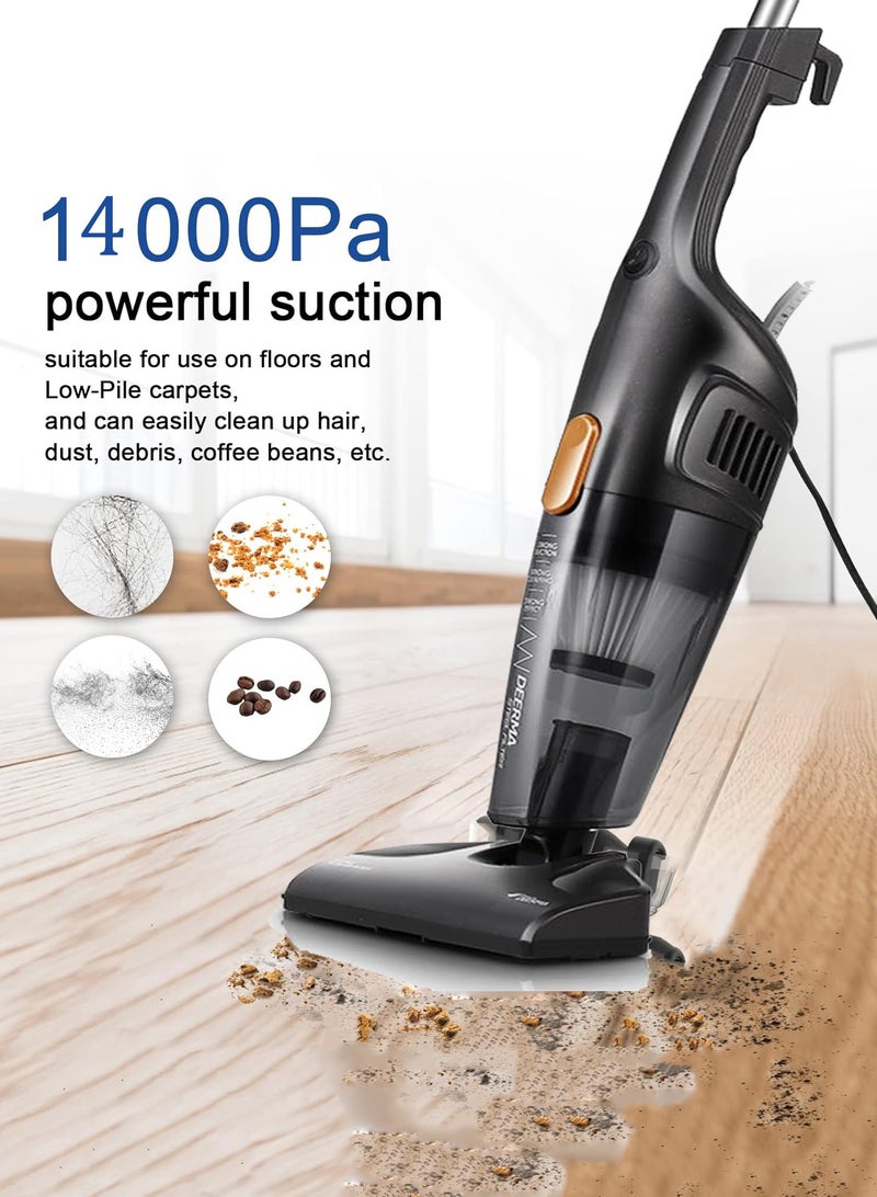 2 in 1 Handheld Vacuum Cleaner 12kPa Strong Suction 600W Powerful Lightweight/5M Power Cable 1.2 L 600 W DX115C Black