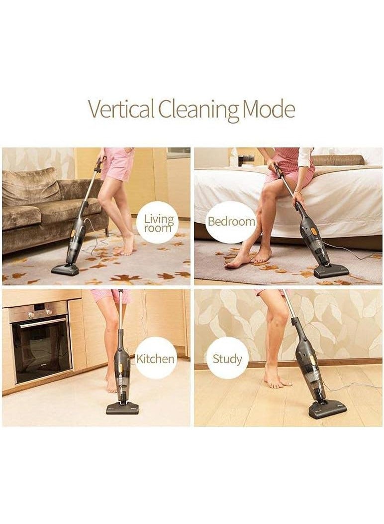 2 in 1 Handheld Vacuum Cleaner 12kPa Strong Suction 600W Powerful Lightweight/5M Power Cable 1.2 L 600 W DX115C Black