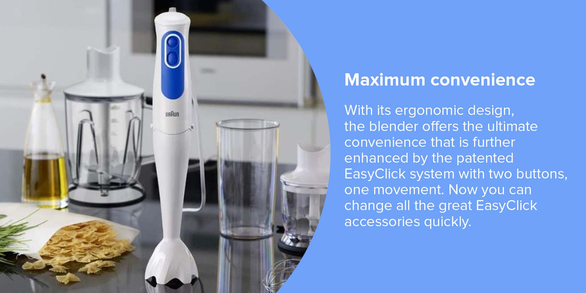 MultiQuick 3 Hand Blender MQ3020 Pasta White/Blue