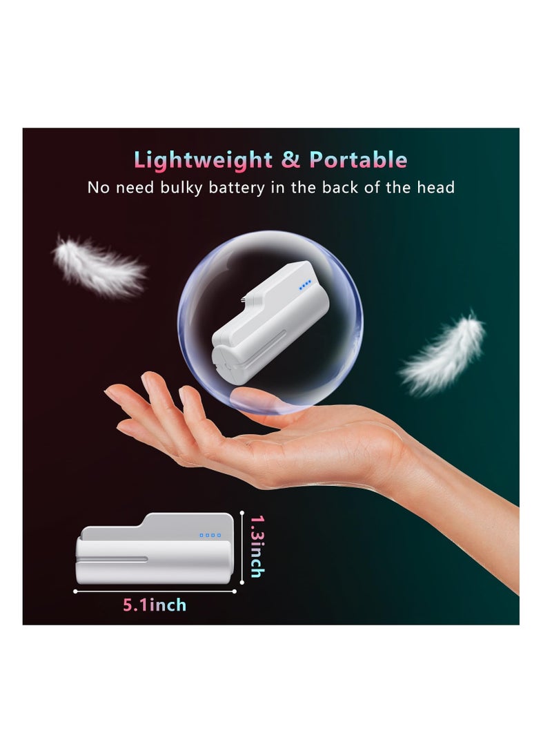 Battery Pack for Meta Quest 3 and Oculus 2, Fast 18W 5000mAh Head Strap Battery Charger, Quest 3S/3/2 Accessories -Lightweight & Portable Rechargeble Extended Battery, Extend VR Playtime