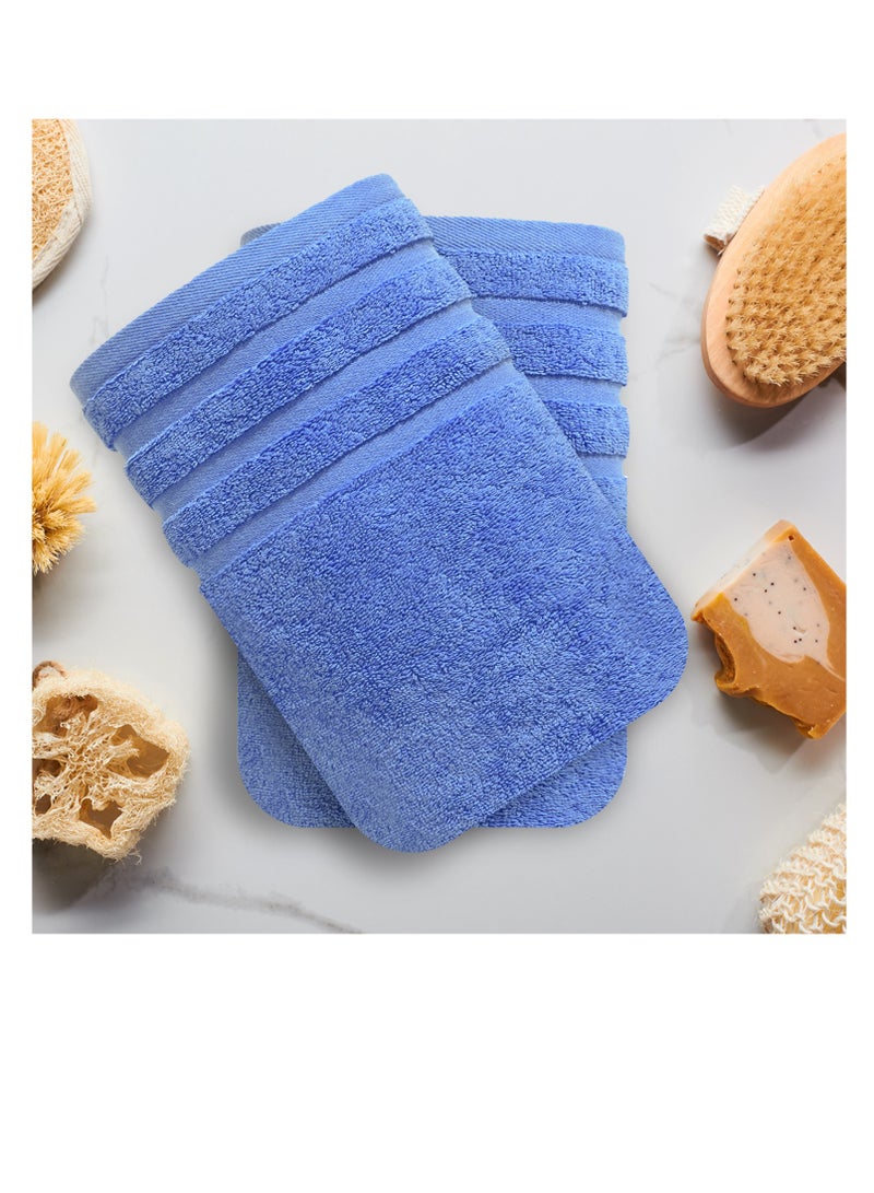 Premium Blue Bath Towels 100% Cotton 70cm x 140cm Pack of 2, Ultra Soft and Highly Absorbent Hotel and Spa Quality Bath Towels for Bathroom by Infinitee Xclusives