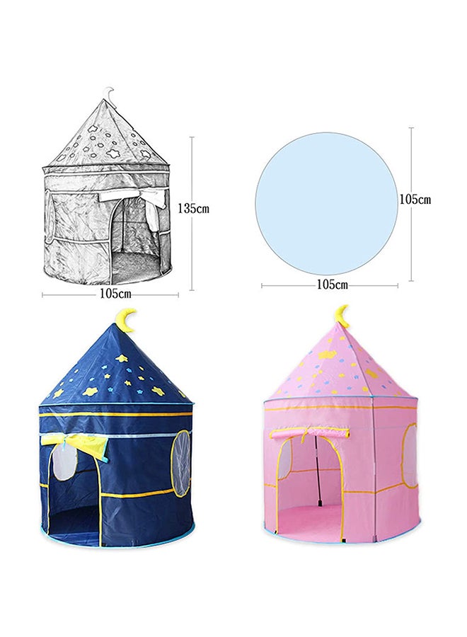 Princess Folding Portable Castle Colourful Unique Design Play House Tent 105x135x105cm