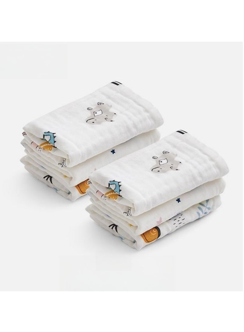 6 PCS Baby Muslin Washcloths, 100% Natural Cotton, 6-Layer Soft Muslin Squares, 30x30cm Baby Face Towels, Newborn Towels for Sensitive Skin, Soft and Absorbent for Infants and Toddlers