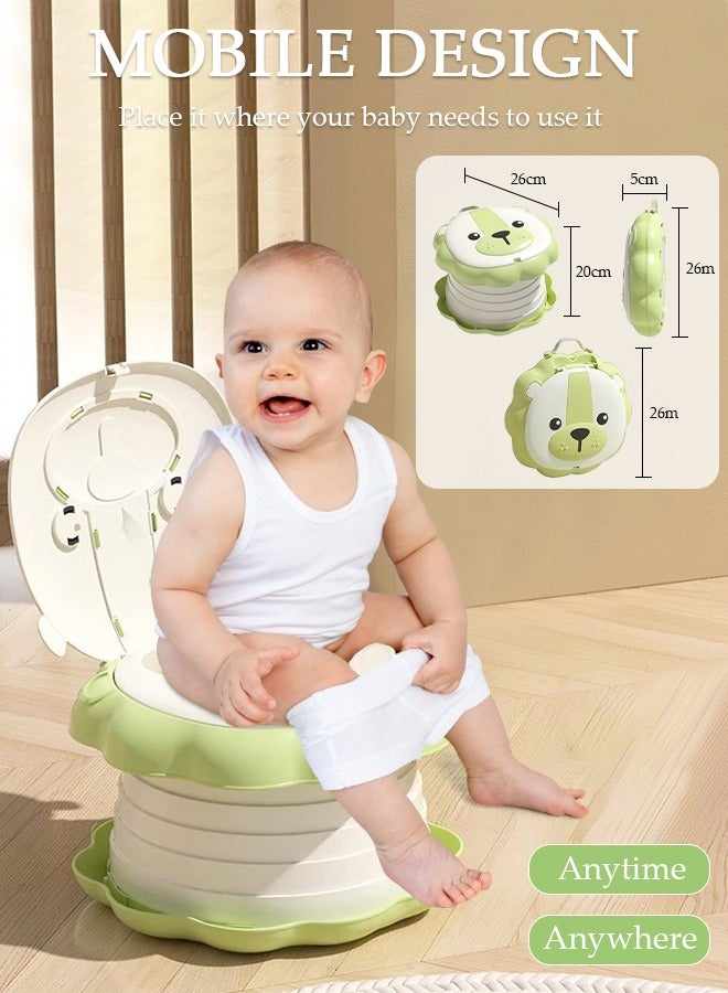 Folding Potty Training Toilet for Kids, Folding Car potty with Storage Bags, Travel Potty Chair for Kids, Portable Toilet for Camping Outdoor and Indoor