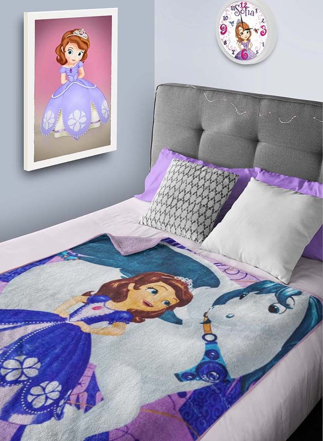 Disney Sofia Coral Fleece All-Season, Ultra Soft, Fade Resistant Blanket for Kids