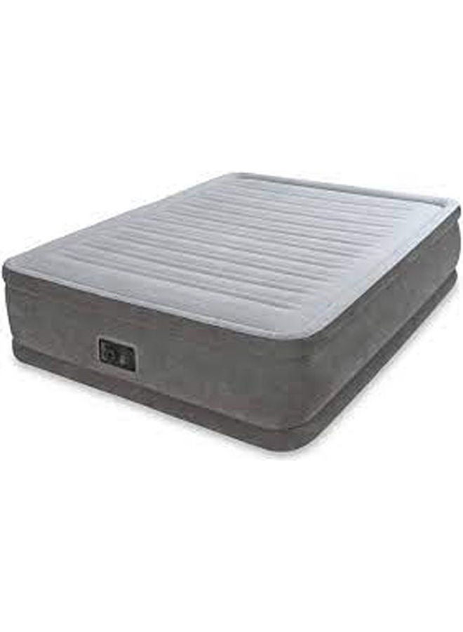 Queen Dura-Beam Series Elevated Airbed With Bip microfiber Grey 152 x 203 x 46cm