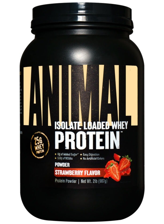 Animal Whey Isolate Loaded Strawberry Flavour 2 Lb