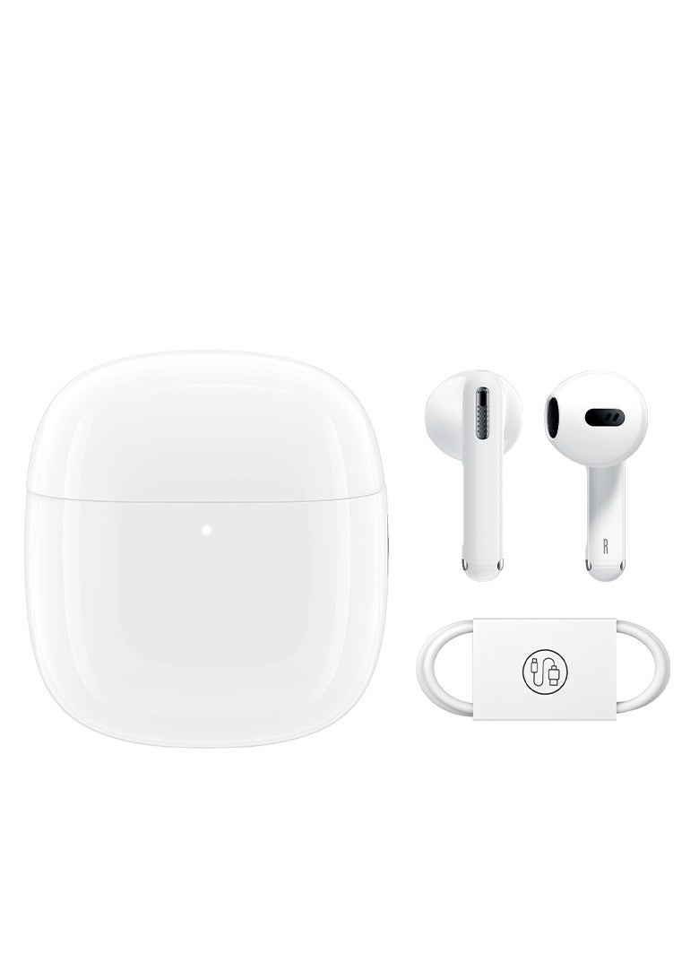 Wireless Earbuds, 30H Playback Bluetooth V5.3 TWS Earbuds With 4 ENC Mics, Call Noise Reduction Headset Pro Low Latency Earbuds 30H Playtime Fast Charge Ear Buds Compatible for Android And iOS White