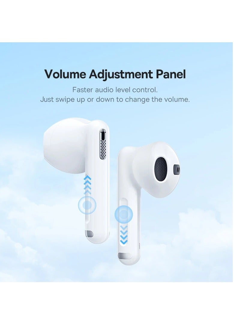 Wireless Earbuds, 30H Playback Bluetooth V5.3 TWS Earbuds With 4 ENC Mics, Call Noise Reduction Headset Pro Low Latency Earbuds 30H Playtime Fast Charge Ear Buds Compatible for Android And iOS White