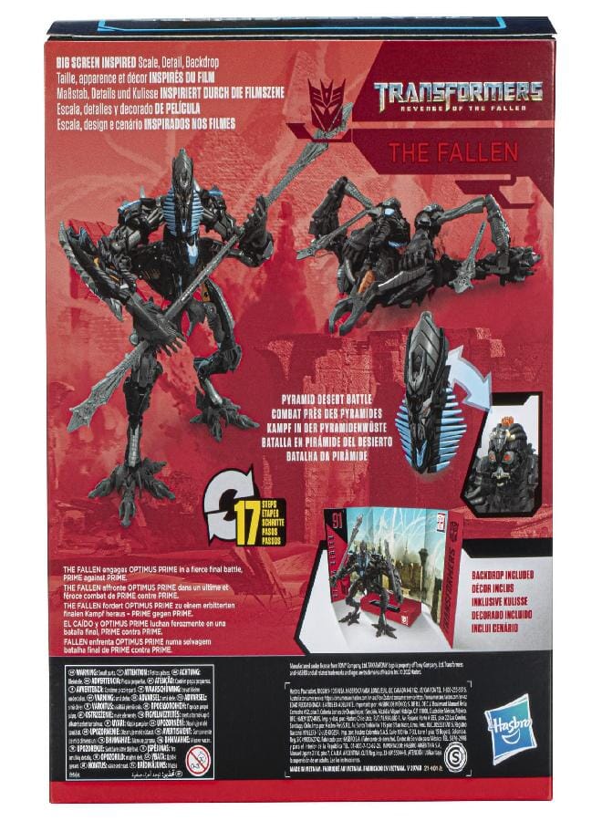 Transformers Studio Series 91 Leader Class Revenge of The Fallen The Fallen Action Figure, Ages 8 and Up, 8.5-inch