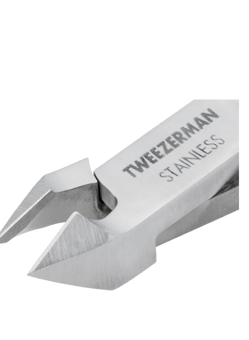 Tweezerman Rockhard Stainless Steel Cuticle Nipper, 1/2 Jaw