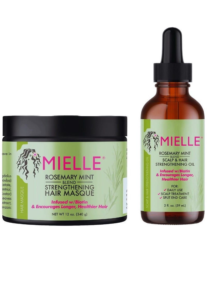 Rosemary Mint Strengthening Hair Strengthening Oil & Masque Gift Set 340ml